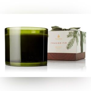 Thymes Frasier Fir Scented Candles for Home  (3-Wick, 17 oz)